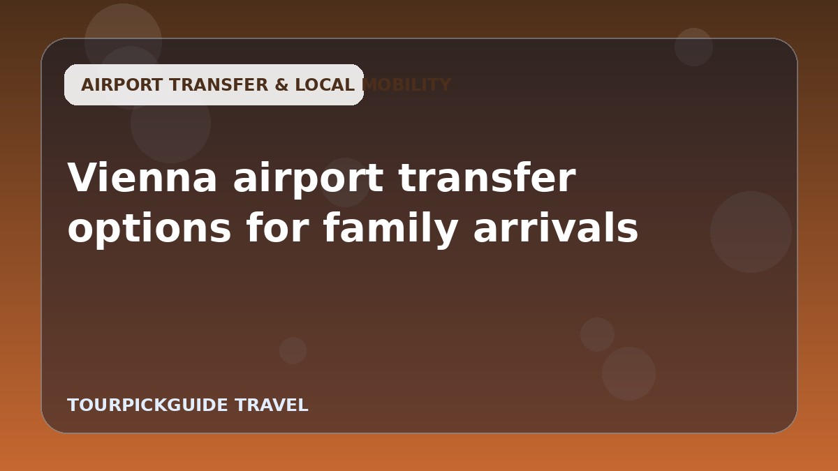 Visual guide for Vienna airport transfer options for family arrivals