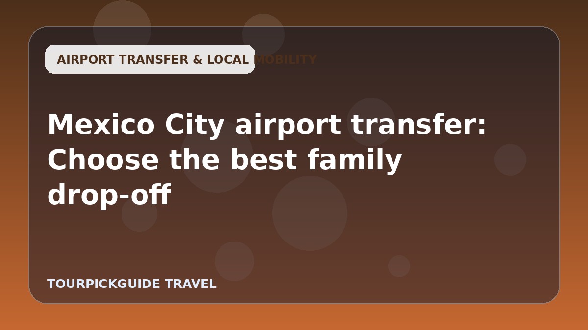 Visual guide for Mexico City airport transfer: Choose the best family drop-off