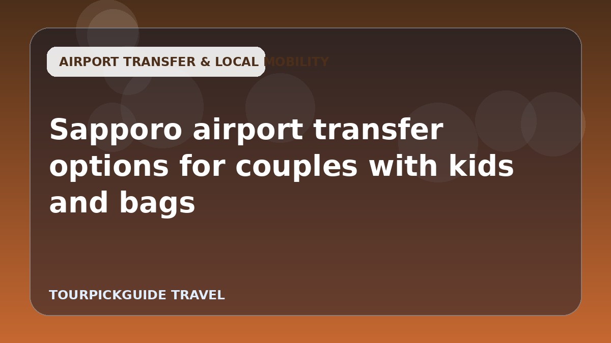 Visual guide for Sapporo airport transfer options for couples with kids and bags