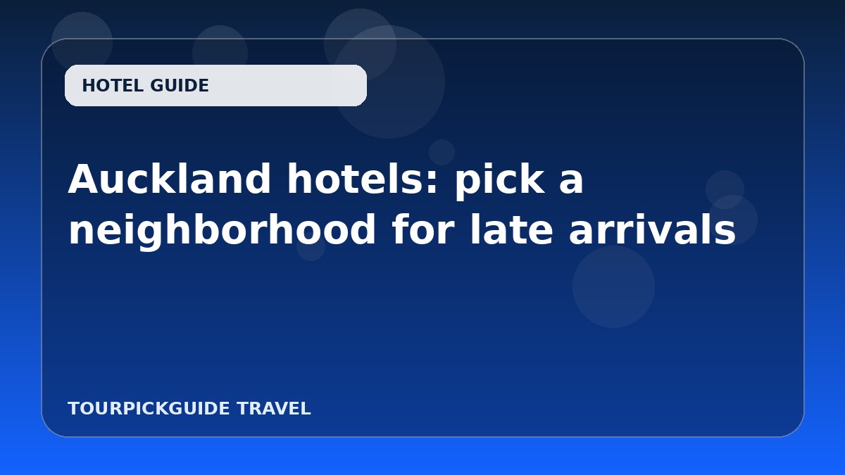 Auckland hotels: pick a neighborhood for late arrivals