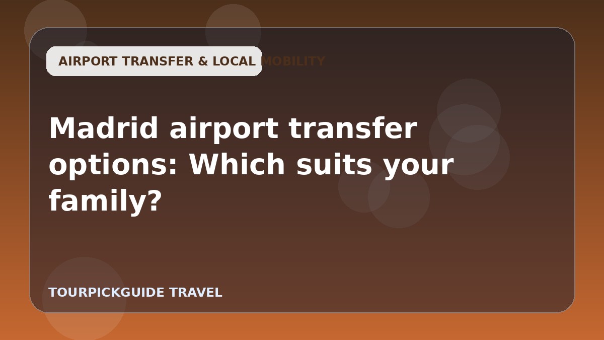 Visual guide for Madrid airport transfer options: Which suits your family?