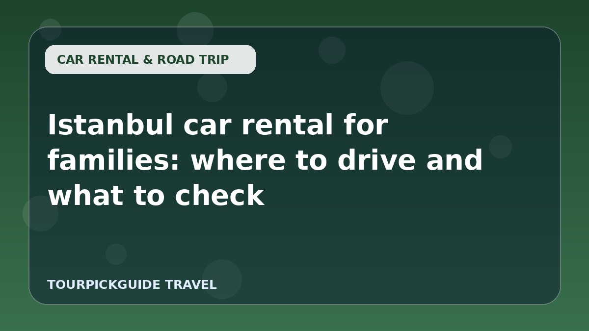 Visual guide for Istanbul car rental for families: where to drive and what to check