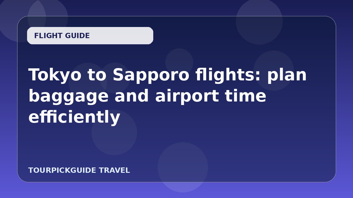 Visual guide for Tokyo to Sapporo flights: plan baggage and airport time efficiently