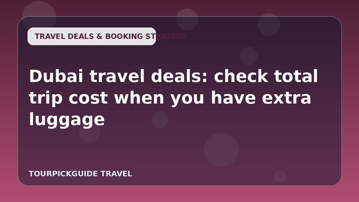 Visual guide for Dubai travel deals: check total trip cost when you have extra luggage