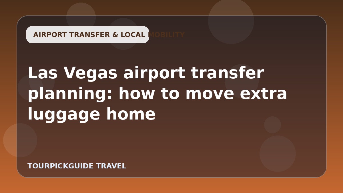 Visual guide for Las Vegas airport transfer planning: how to move extra luggage home