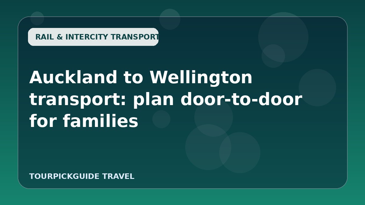Visual guide for Auckland to Wellington transport: plan door-to-door for families