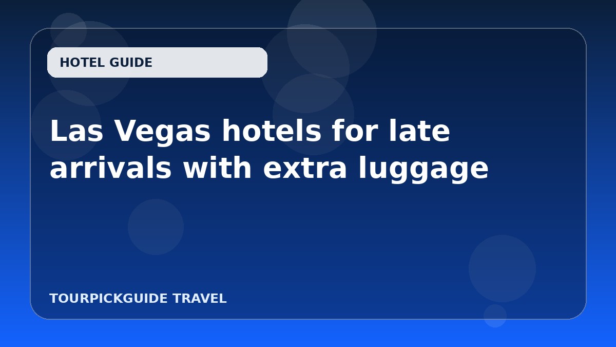 Visual guide for Las Vegas hotels for late arrivals with extra luggage