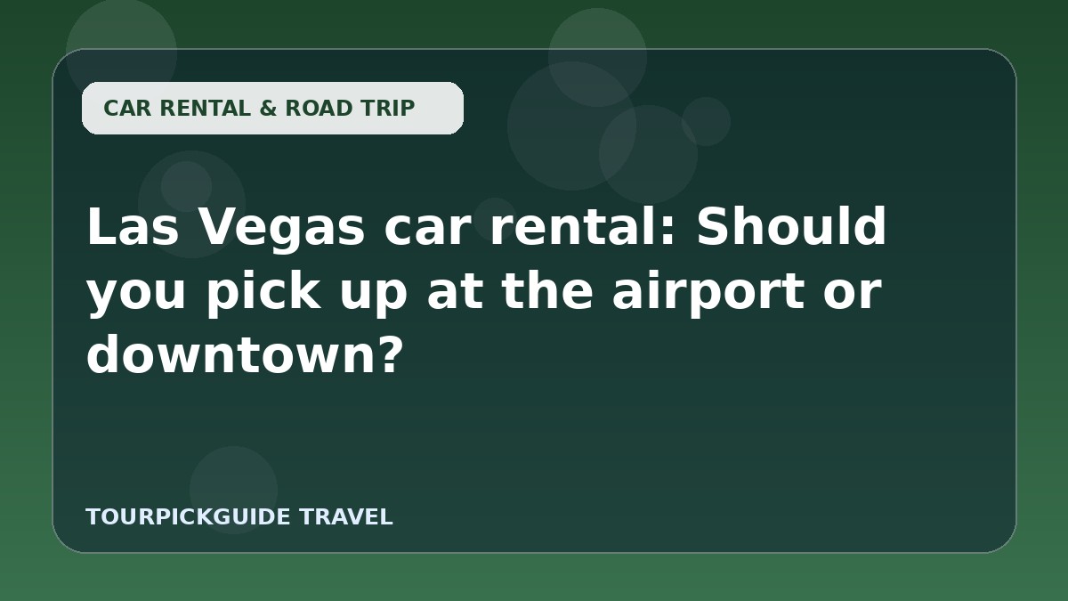 Visual guide for Las Vegas car rental: Should you pick up at the airport or downtown?