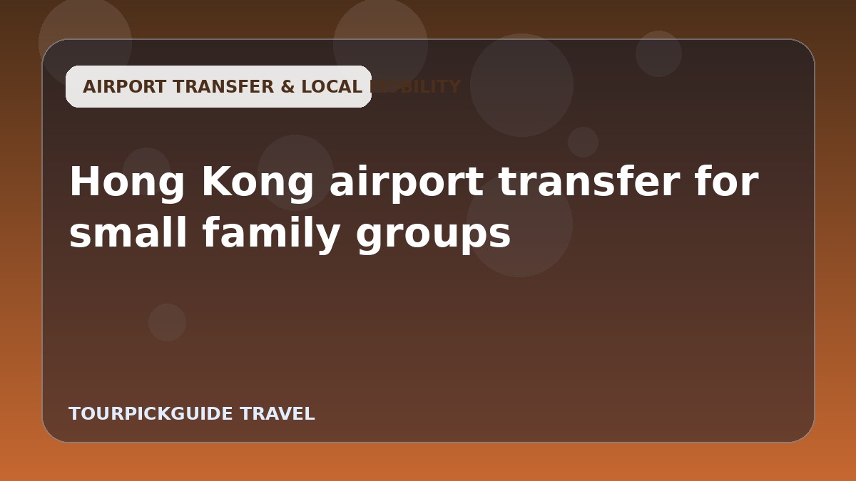 Visual guide for Hong Kong airport transfer for small family groups