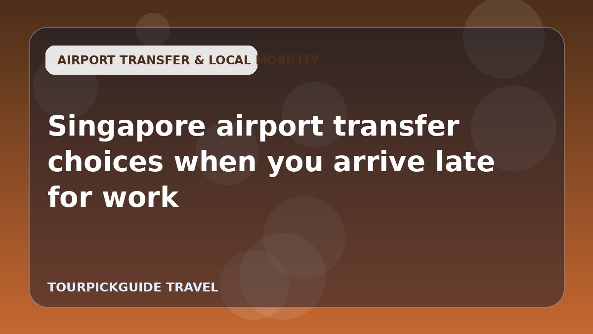Visual guide for Singapore airport transfer choices when you arrive late for work