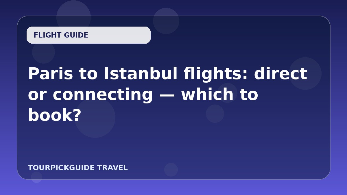 Visual guide for Paris to Istanbul flights: direct or connecting — which to book?