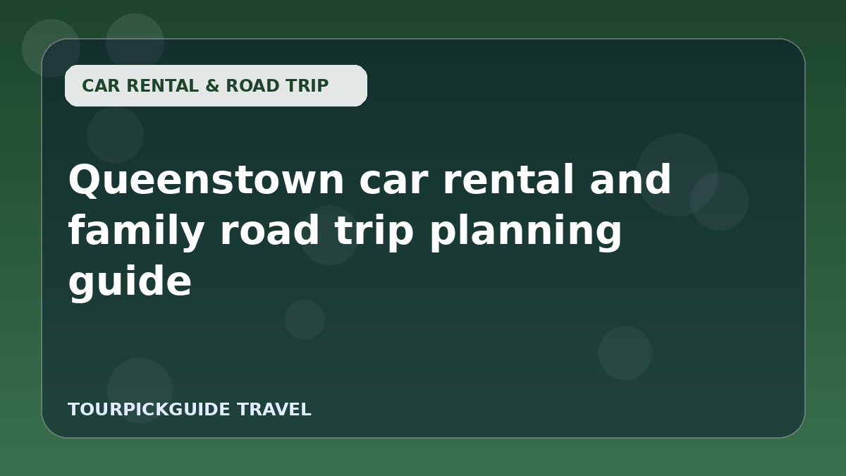 Queenstown car rental and family road trip planning guide