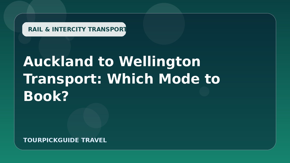 Visual guide for Auckland to Wellington Transport: Which Mode to Book?