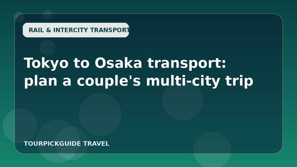 Visual guide for Tokyo to Osaka transport: plan a couple's multi-city trip