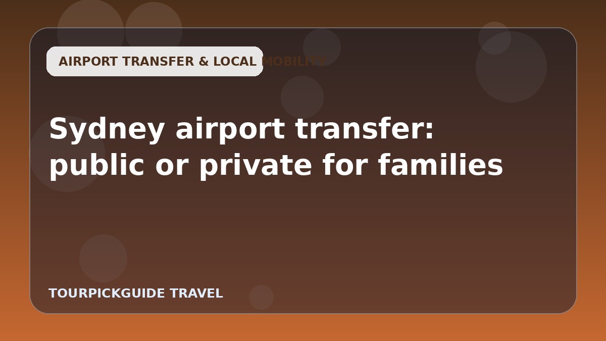 Visual guide for Sydney airport transfer: public or private for families