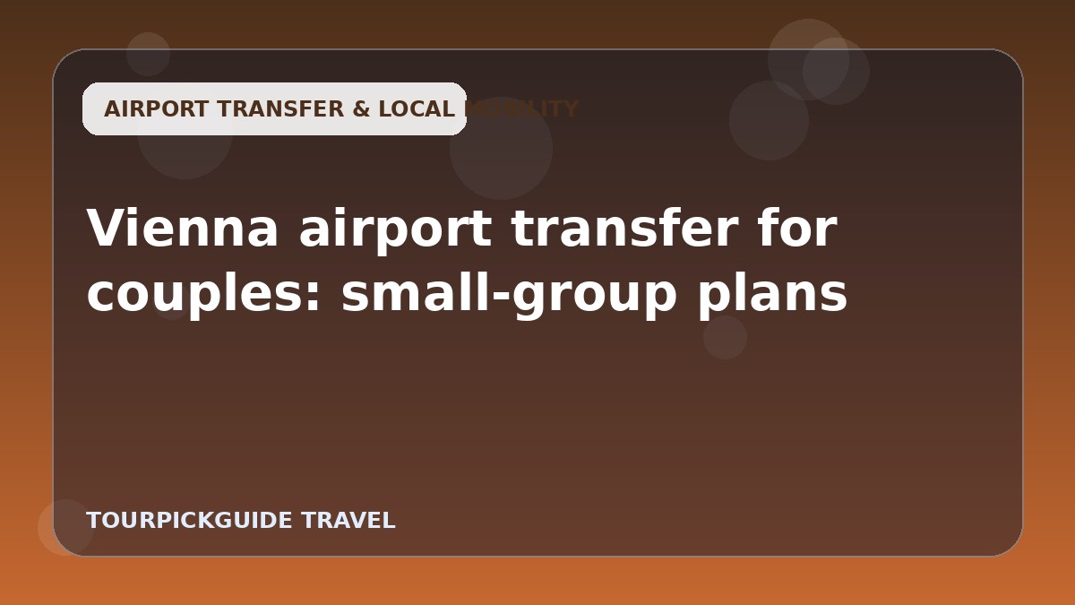 Visual guide for Vienna airport transfer for couples: small-group plans