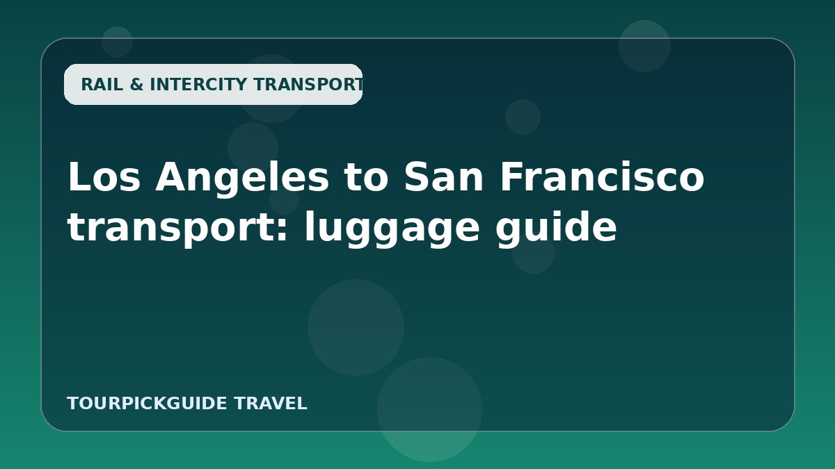Visual guide for Los Angeles to San Francisco transport: luggage guide