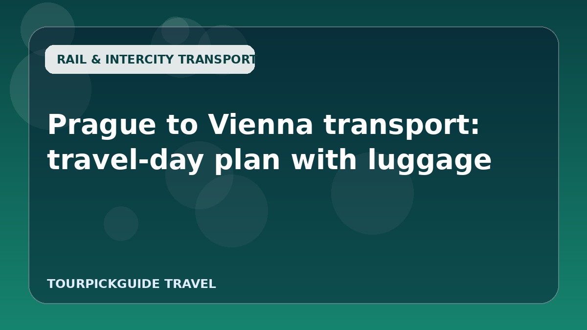 Prague to Vienna transport: travel-day plan with luggage