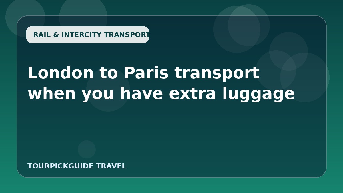 Visual guide for London to Paris transport when you have extra luggage