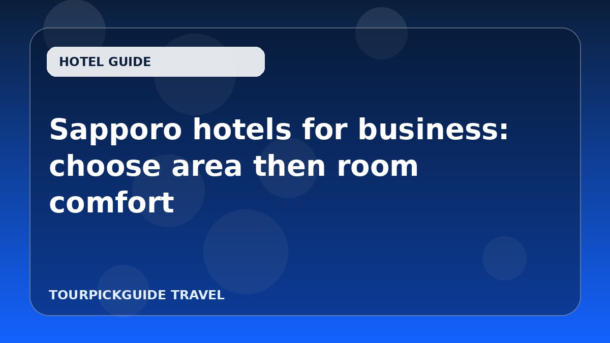 Visual guide for Sapporo hotels for business: choose area then room comfort
