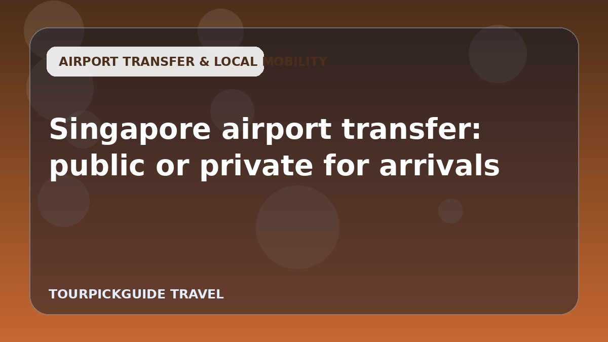 Visual guide for Singapore airport transfer: public or private for arrivals