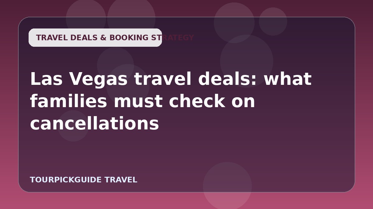 Visual guide for Las Vegas travel deals: what families must check on cancellations