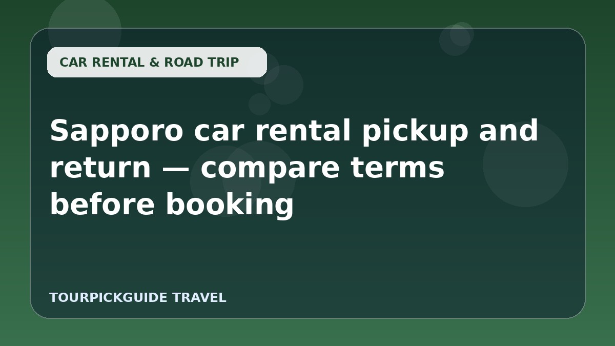 Visual guide for Sapporo car rental pickup and return — compare terms before booking