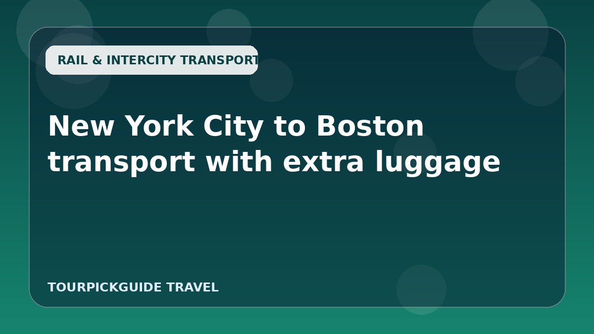 Visual guide for New York City to Boston transport with extra luggage