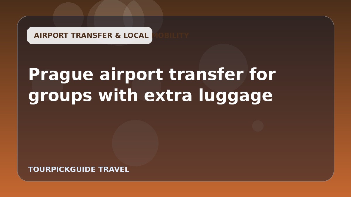 Visual guide for Prague airport transfer for groups with extra luggage