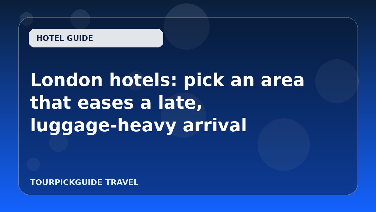 Visual guide for London hotels: pick an area that eases a late, luggage-heavy arrival