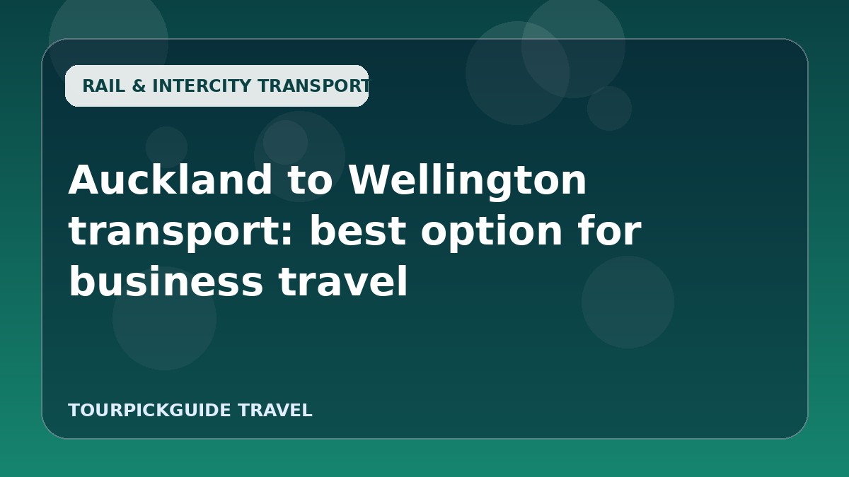 Auckland to Wellington transport: best option for business travel