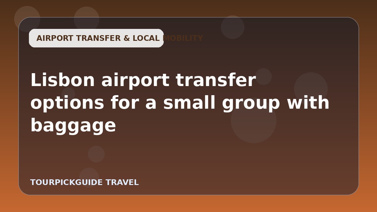 Lisbon airport transfer options for a small group with baggage