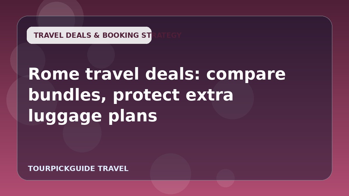 Rome travel deals: compare bundles, protect extra luggage plans