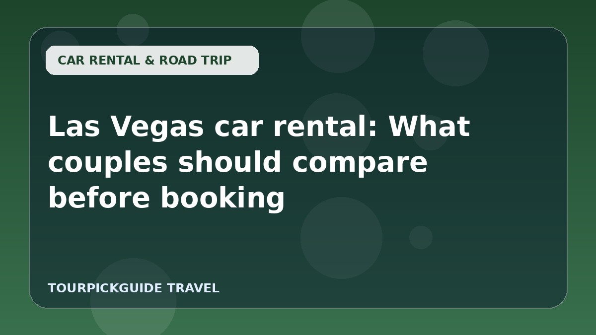 Visual guide for Las Vegas car rental: What couples should compare before booking
