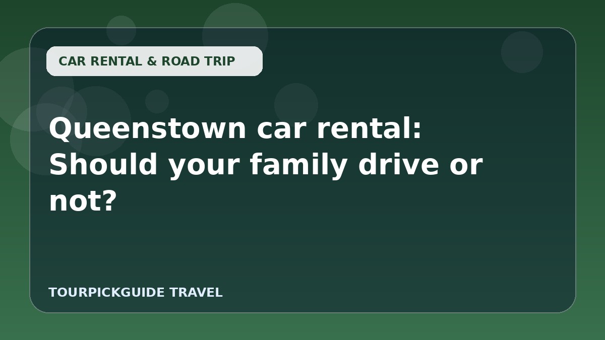 Visual guide for Queenstown car rental: Should your family drive or not?