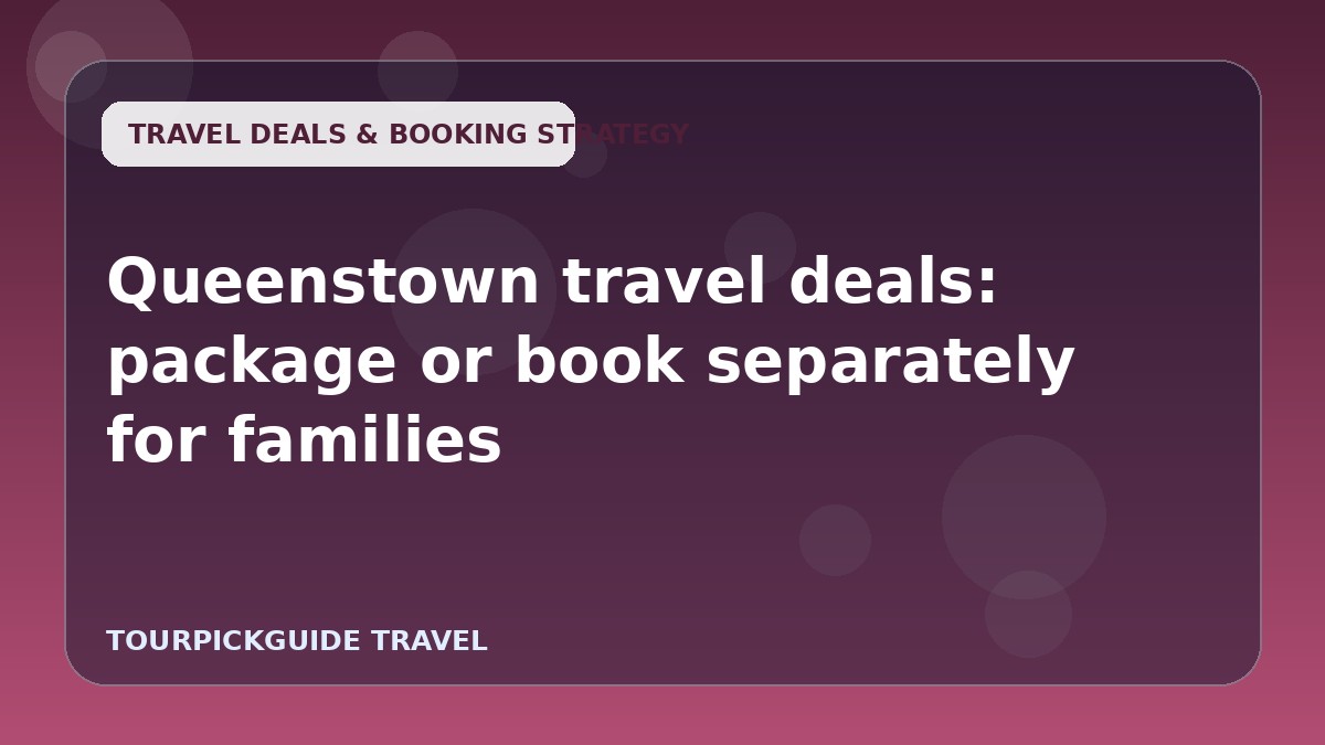 Visual guide for Queenstown travel deals: package or book separately for families
