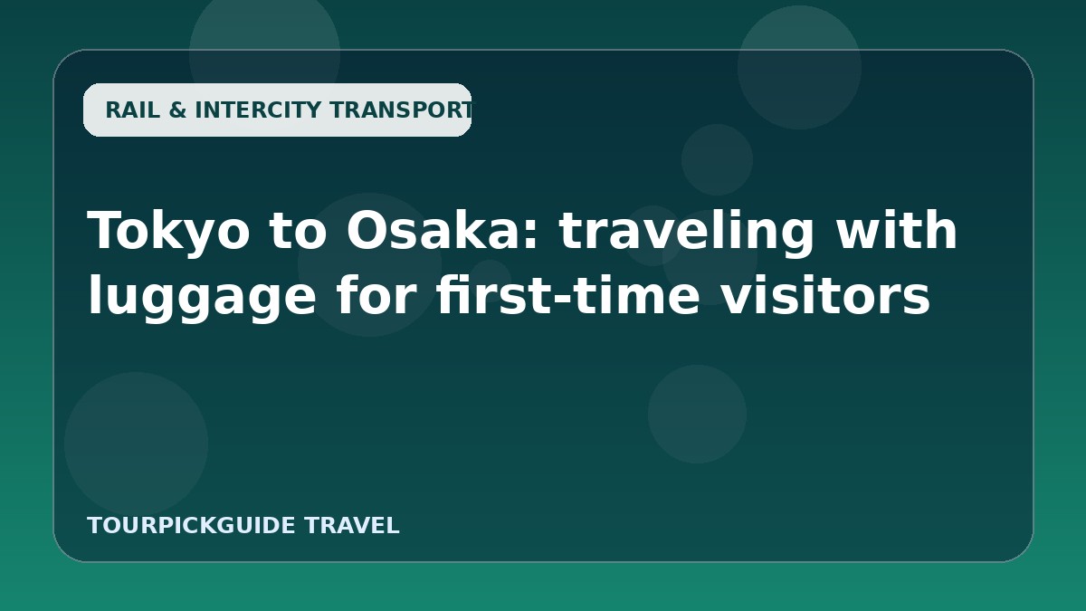 Tokyo to Osaka: traveling with luggage for first-time visitors