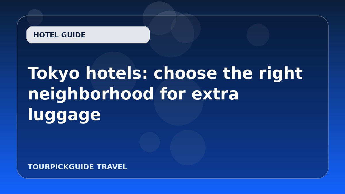 Tokyo hotels: choose the right neighborhood for extra luggage